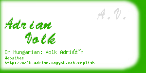 adrian volk business card